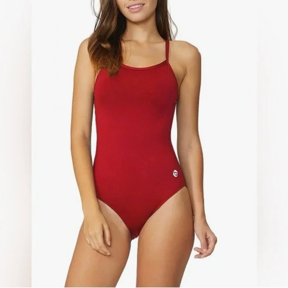 BALEAF Red Women’s Athletic Training Adjustable Strap One Piece Size 32 XS NWT